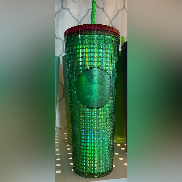 Starbucks pink and green venti cold cup never used - Picture 3 of 5